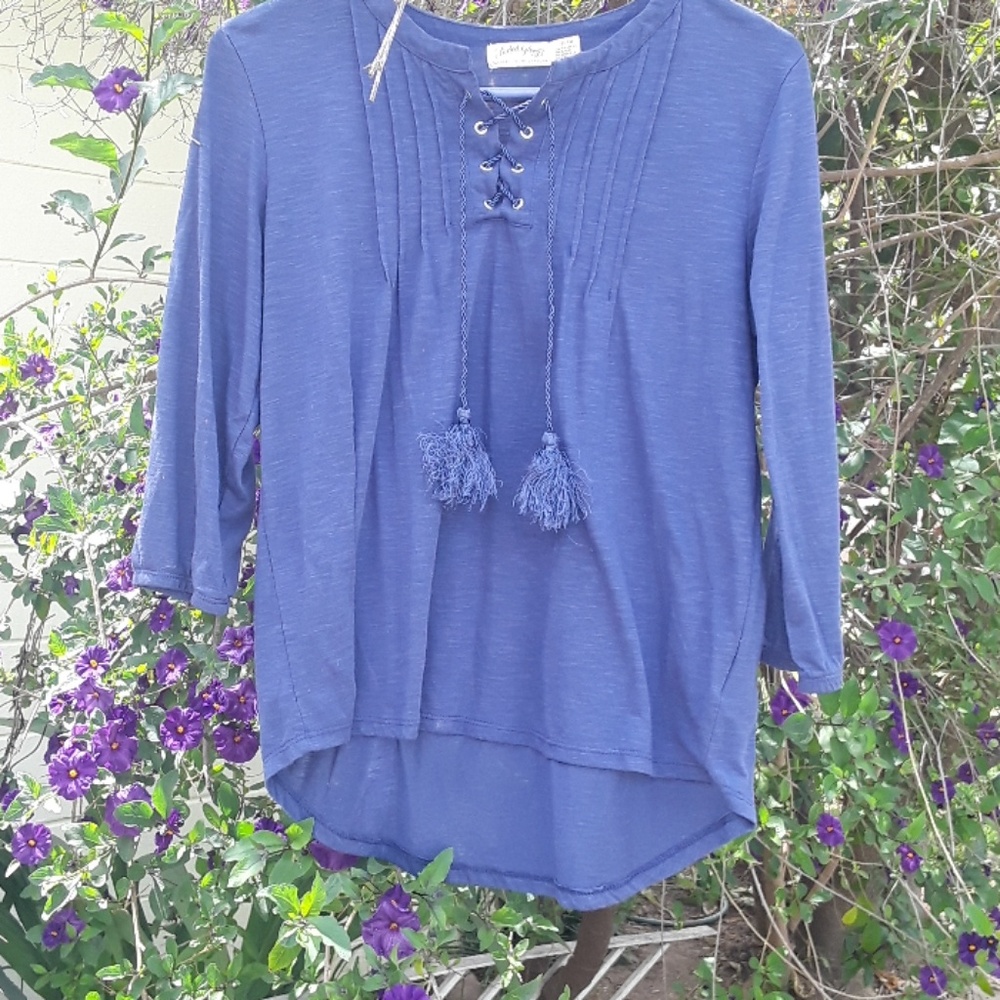 BOHO NAVY BLUE BLOUSE